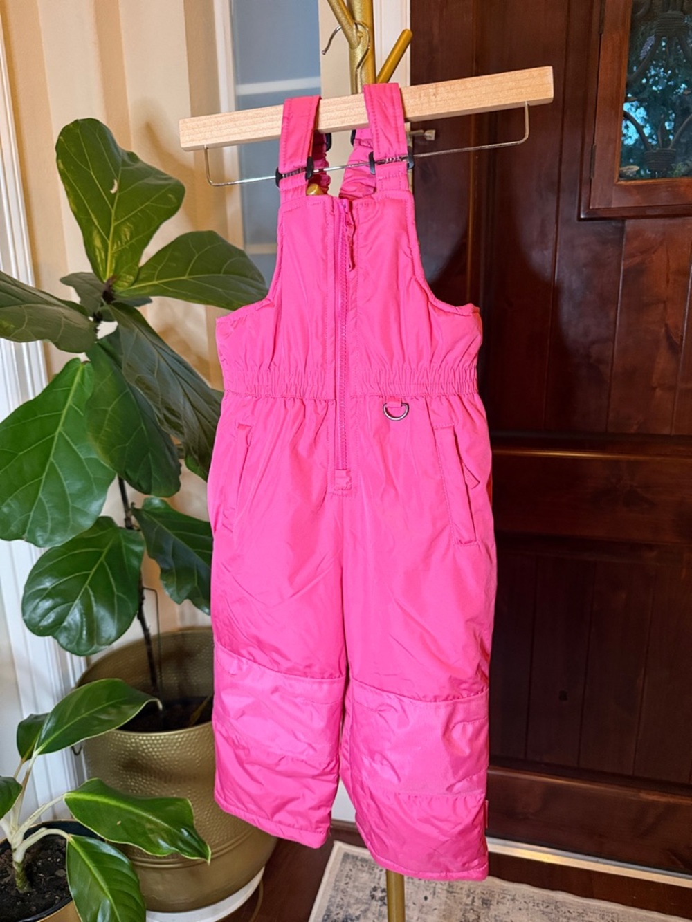 Wippette Pink Kids Snow Bib Size 3T